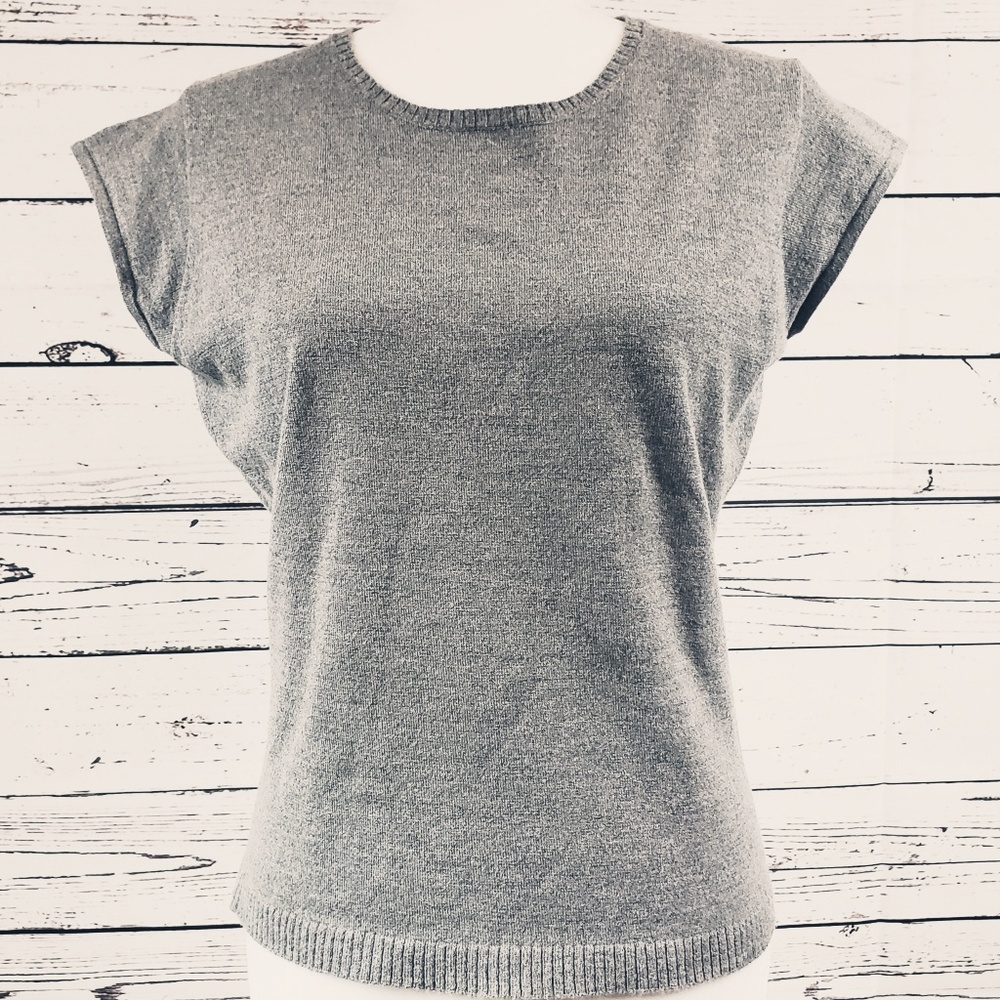 Crew Neck Cap Sleeve Wool Tshirt by J. Crew